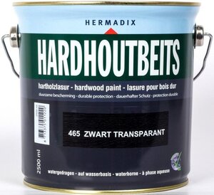 Hardhoutbeits 465 Zwart transparant 2500 ml