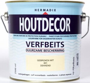 Houtdecor dekkend 601 gebroken wit 2500 ml