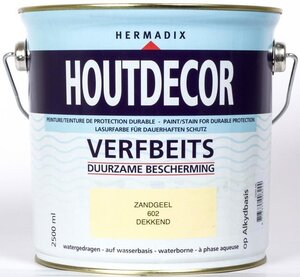 Houtdecor dekkend 602 zandgeel 2500 ml