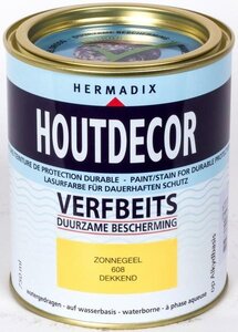 Houtdecor dekkend 608 zonnegeel 750 ml