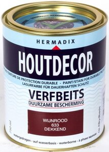 Houtdecor dekkend 633 wijnrood 750 ml