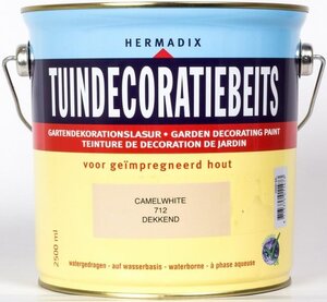 Tuindecoratiebeits dekkend 712 camelwhite 2500 ml