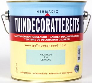 Tuindecoratiebeits dekkend 714 aqua blue 2500 ml