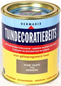 Tuindecoratiebeits dekkend 715 pure taupe 750 ml