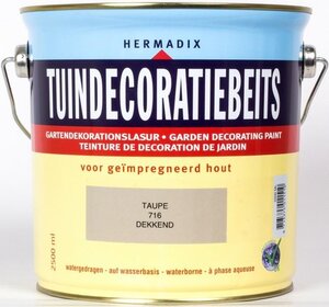 Tuindecoratiebeits dekkend 716 taupe 2500 ml