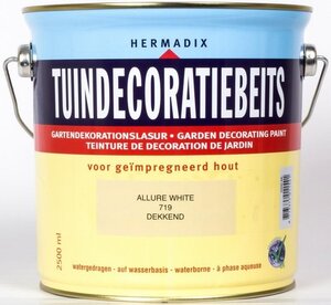 Tuindecoratiebeits dekkend 719 allure white 2500 ml