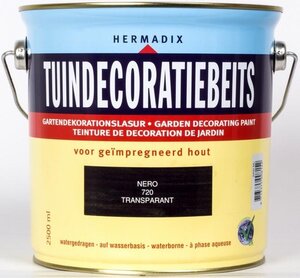 Tuindecoratiebeits transparant 720 nero 2500 ml