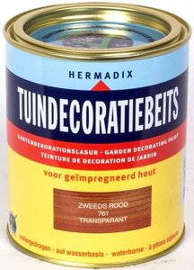 Tuindecoratiebeits transparant 761 zweeds rood 750 ml