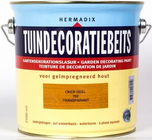 Tuindecoratiebeits transparant 762 oker geel 2500 ml