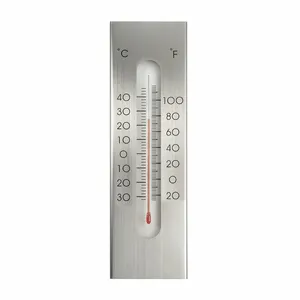 Muurthermometer Aluminium H23Cm - afbeelding 1